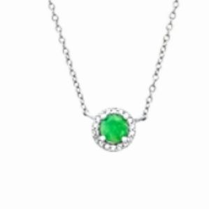 GENUINE EMERALD  & TOPAZ  NECKLACE